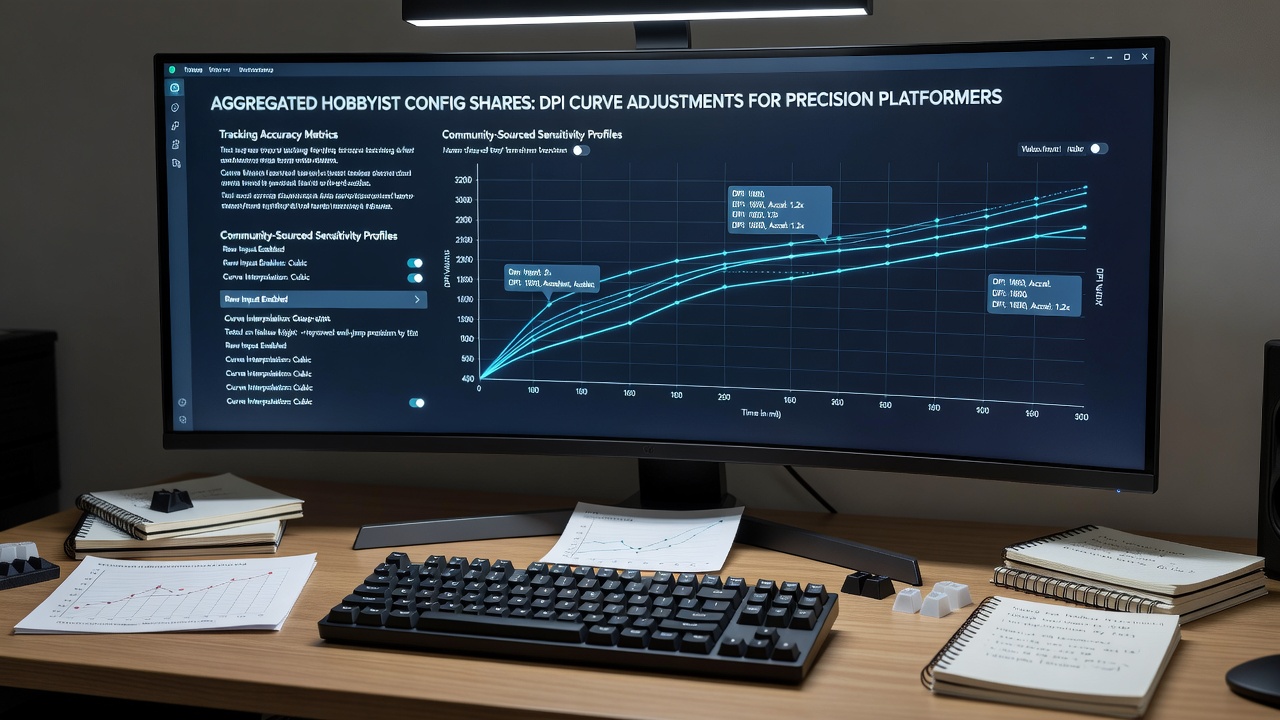 Hobbyist shared DPI curve graphs displayed on multiple monitors during a platformer session analysis