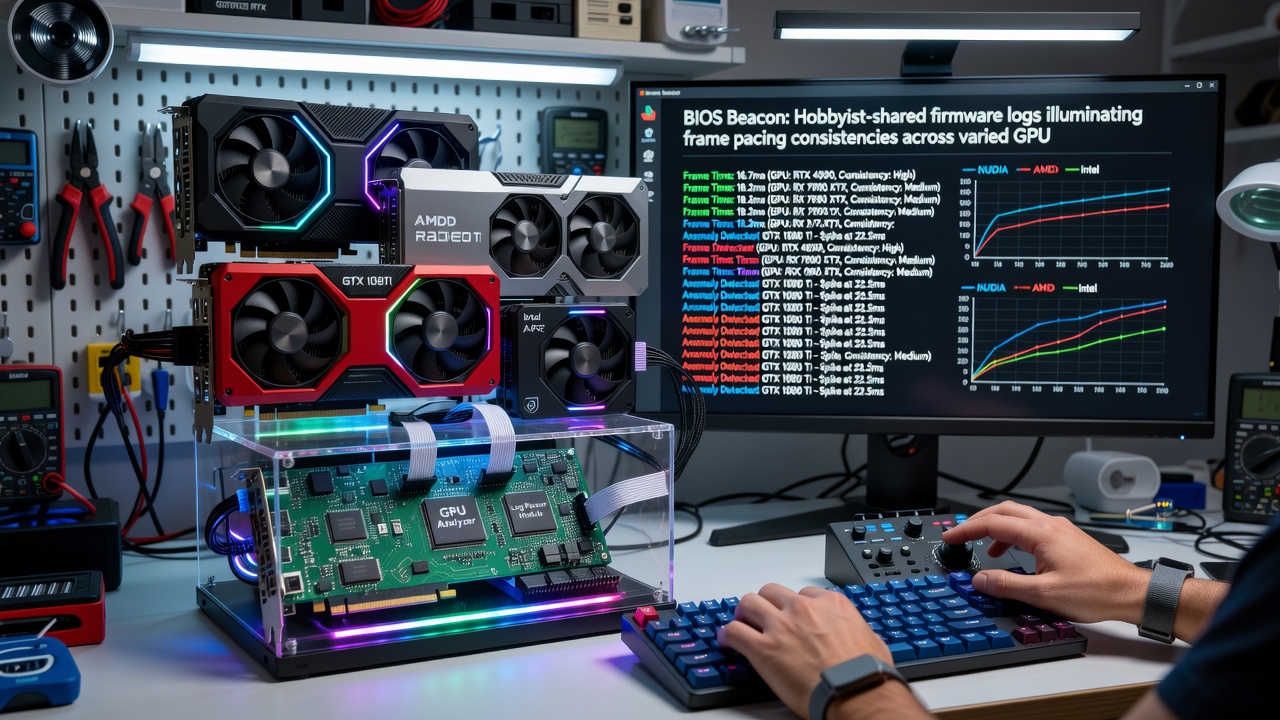 Detailed view of frame pacing graphs derived from shared BIOS logs across mixed GPU clusters
