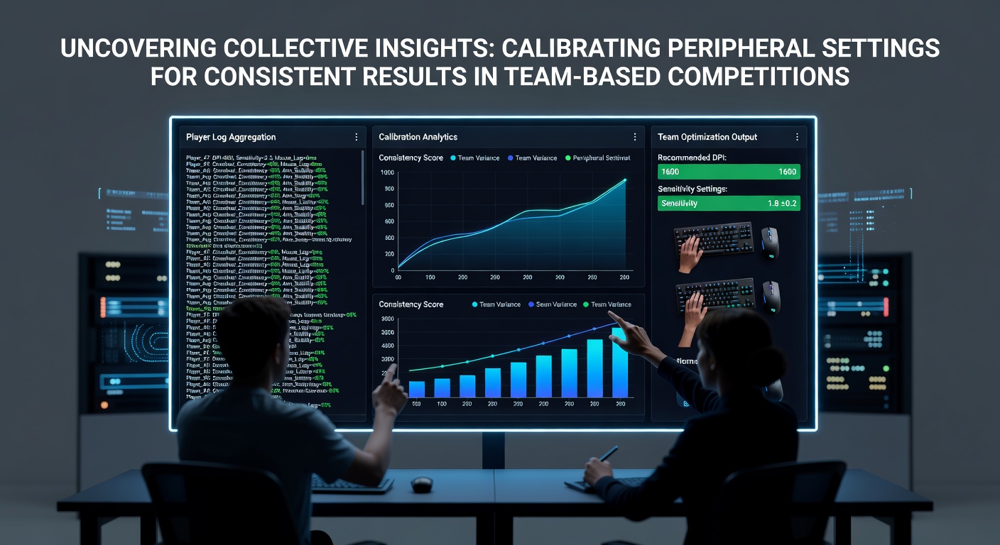 Dashboard displaying aggregated player log data for peripheral calibration in esports competitions