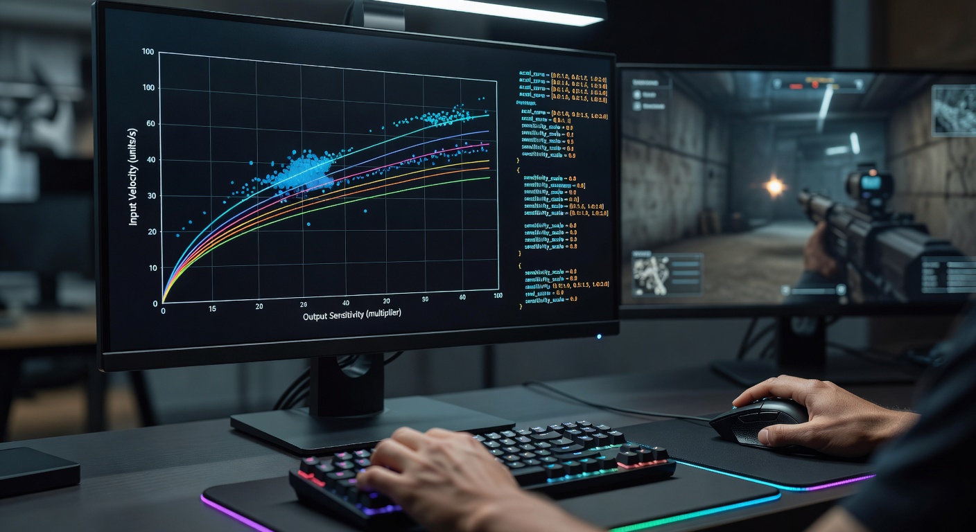 Community analysis of mouse config files showing acceleration curve adjustments for tactical shooters