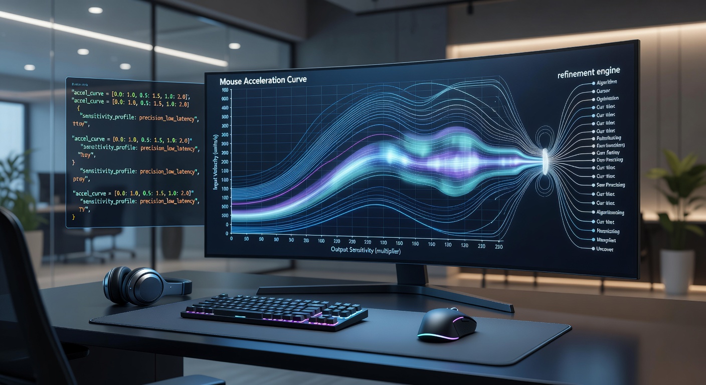 Visualization of clustered mouse acceleration curves extracted from community config submissions