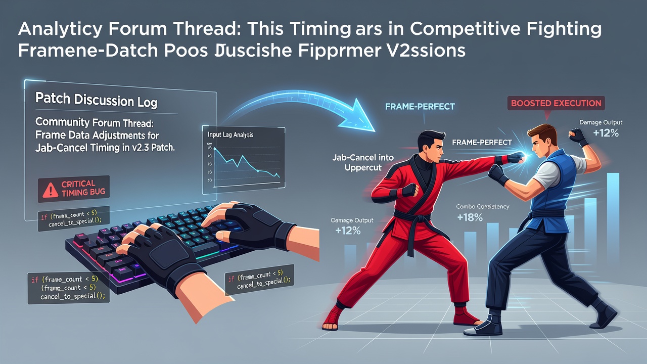 Community analysis of patch notes highlighting frame data adjustments in fighting game titles
